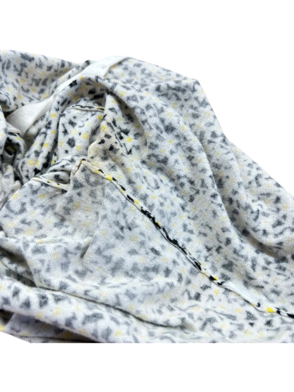 Diane Von Furstenberg Floral Preppy Quirky Cardigan Sweater Black Yellow Medium - Picture 10 of 10